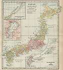 japan map authentic 1903 dated cities topog rrs tokyo loo choo insets 