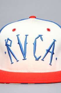 RVCA The Twist Snapback Cap in Blue Red White  Karmaloop   Global 