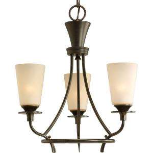   Forged Bronze 3 Light Chandelier P4005 77FA 