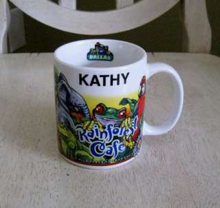 Rainforest Cafe Dallas Kathy Coffee Mug Souvenir  