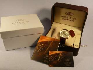 MAGNIFICENT MENS WATCH HAAS & CIE GOLD / STEEL / CHRONOGRAPH / NEW 