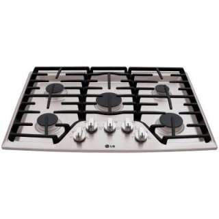 LG Electronics 30 In. Recessed Gas Cooktop in Stainless Steel 