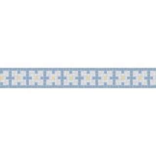 Mosaic Loft Bloom Border Cool Accent Glass Mosaic Tile   117.5 In. X 4 