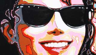   Bild Abstrakt Gemälde Michael Jackson Portrait in POP Art  