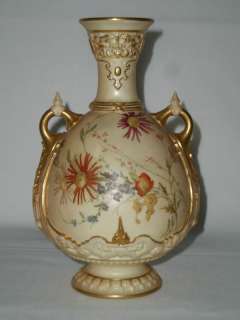 1891 Royal Worcester Blush Ivory Vase  