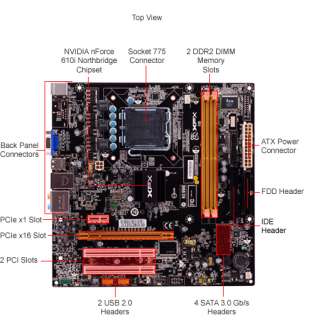 XFX MG 61Mi 7059 Motherboard   nForce 610i/7050, Socket 775, MicroATX 