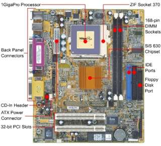 Mercury   KOB 630E CFSFx   Socket 370 ATX Motherboard With 1GigaPro 