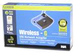Linksys WUSB54G USB 2.0 Wireless Network Adapter   54Mbps, 802.11g at 