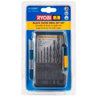 Ryobi 7 Piece Black Oxide Drill Bit Set A10DB07 