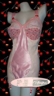 orig. Playtex pink Vintage Korselett Vollmieder 95C ♠  