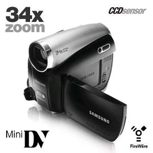 Samsung SC D382 MiniDV Digital Camcorder   34x Optical Zoom, 2.7 LCD 