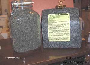 Royal Ceylon GUNPOWDER loose leaf Green tea 1oz sampler  