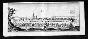 1650   Lychen Uckermark Ansicht Kupferstich Merian  