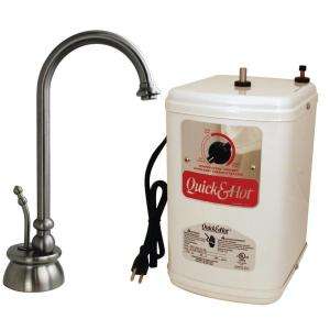  Single Handle Hot Water Dispenser Faucet in Satin Nickel with Hot 