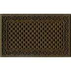 Iron Lattice Brown 18 in. x 30 in. Synthetic Fiber and Recycled Rubber 