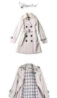 Ivory Classic Double Breasted Trench Coat  