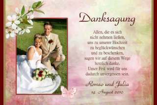 50 FOTO Danksagung Danksagungskarten Hochzeit (Aktion)  
