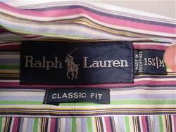 POLO Ralph Lauren Classic Striped Long Sleeve Dress Shirt (Mens 15 