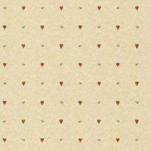 The Wallpaper Company 56 sq.ft. Red Gingham Hearts Wallpaper WC1281101 