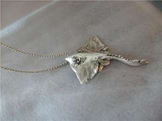 VintageAntique SterlingSilver Stingray Pendant/Necklace  