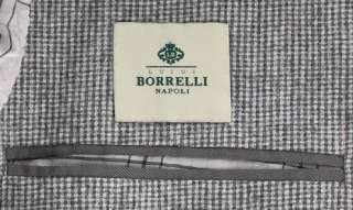 New $4200 Borrelli Light Gray Suit 38/48  