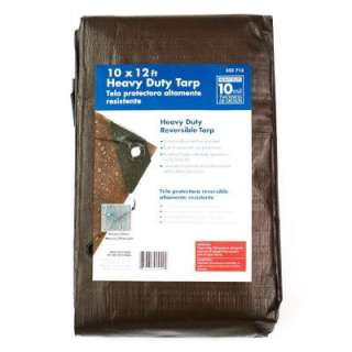 10 ft. x 12 ft. Brown/Silver Heavy Duty Reversible Tarp HD1012 at The 