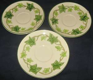 American 1950s Franciscan China IVY Pattern Saucers  