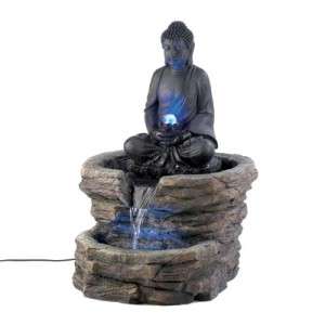 LARGE BIG 2 HINDU THAI BUDDHA STATUE COLOR CHANGING LED LIGHT OUTDOOR 