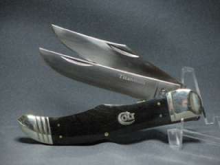 New Colt Titanium Folding Hunter Knife Smooth Black Handles CT313 