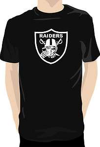 Oakland Raiders SKULL Custom Made T SHIRT  