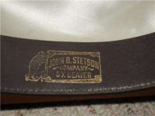 FAB vtg James B STETSON 3X BEAVER rancher cattleman brown cowboy hat 7 
