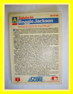 SCORE 1988 #500 SALUTE TO REGGIE JACKSON 1968 75  