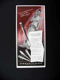 Community Silverware Coronation Pattern 1941 print Ad  