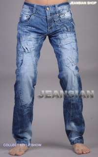 3mu Designer Mens Jeans Pants Denim Trouser Stylish Blue W28 30 32 34 