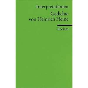 Interpretationen Gedichte von Heinrich Heine 14 Beiträge  