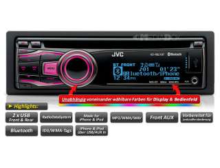 JVC  Bluetooth Radio KD R821+Blende für AUDI TT/8N  
