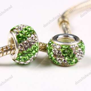 DOUBLE LINE SWAROVSKI CRYSTAL AUTHENTIC 925 STERLING SILVER EUROPEAN 