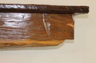 162 Antique hand hewn rustic log shelf, 26 x 5 x 5 Oak & Ash 