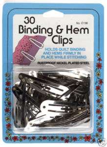 30 Quilt Binding & Hem Clips by Collins Item # W 136  