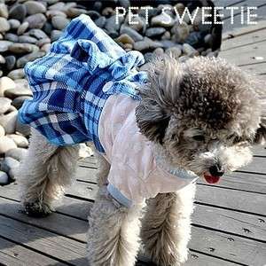 CUTE Top thicken Cotton Bottom Warm Fleece DOG Clothes CLOUD Dress XS 