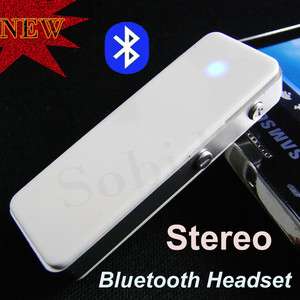 White Stereo A2DP Bluetooth Headset Headphone For Apple iphone 4S 4G 