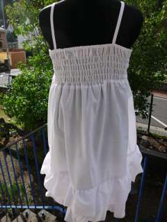 Sommer Kleid Trägerkleid weiß, Gr. 104, 110/116, 122, 128/134, 140 