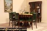 spectacular Art Deco oval center, hall or library table was 