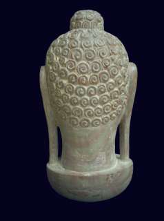 Artistic Buddha Head Hand Carved Stone Statue 6  