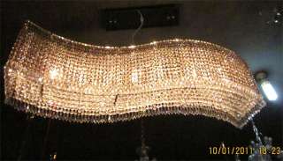 WAVE Modern Crystal Chandelier lighting light contemporary dining room 