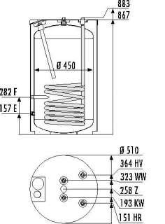 Warmwasserspeicher 120 Liter Boiler 120Liter Speicher  