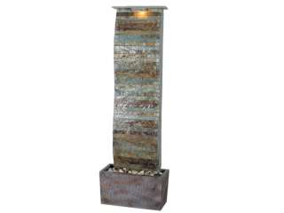 Curvature Slate Floor Water Fountain Natural Finish  