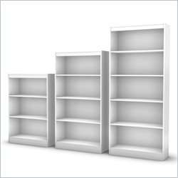 South Shore 3 Shelf Pure White Bookcase 066311048452  