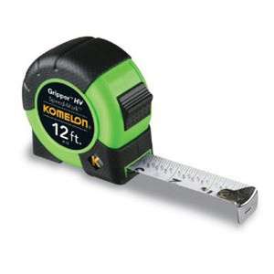 Komelon 4112 High Vis Gripper Tape Measure   12 Foot, Slide Lock 