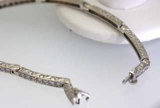 89ct 18k wg Link Diamond Tennis Bracelet  